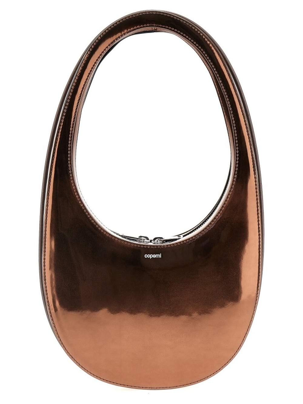 Coperni Mirrored Baguette Swipe Bag Bronze Copper New Authentic Rare $695